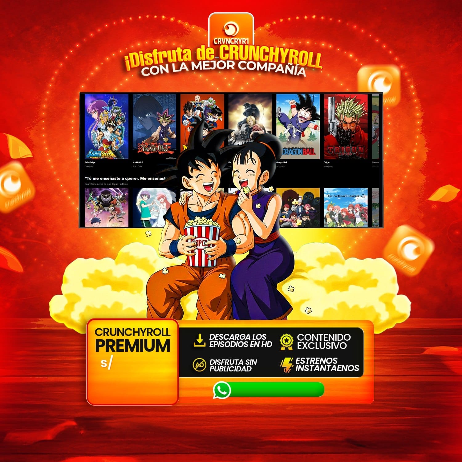 CRUNCHYROLL PERFIL 1 MES